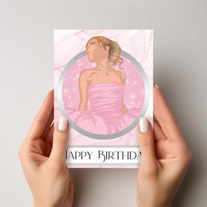 Happy Birthday Printable Card | Birthday Cards | Pink Card | Ariana Fanart | Ariana Birthday Card | Ariana | Faceless Art