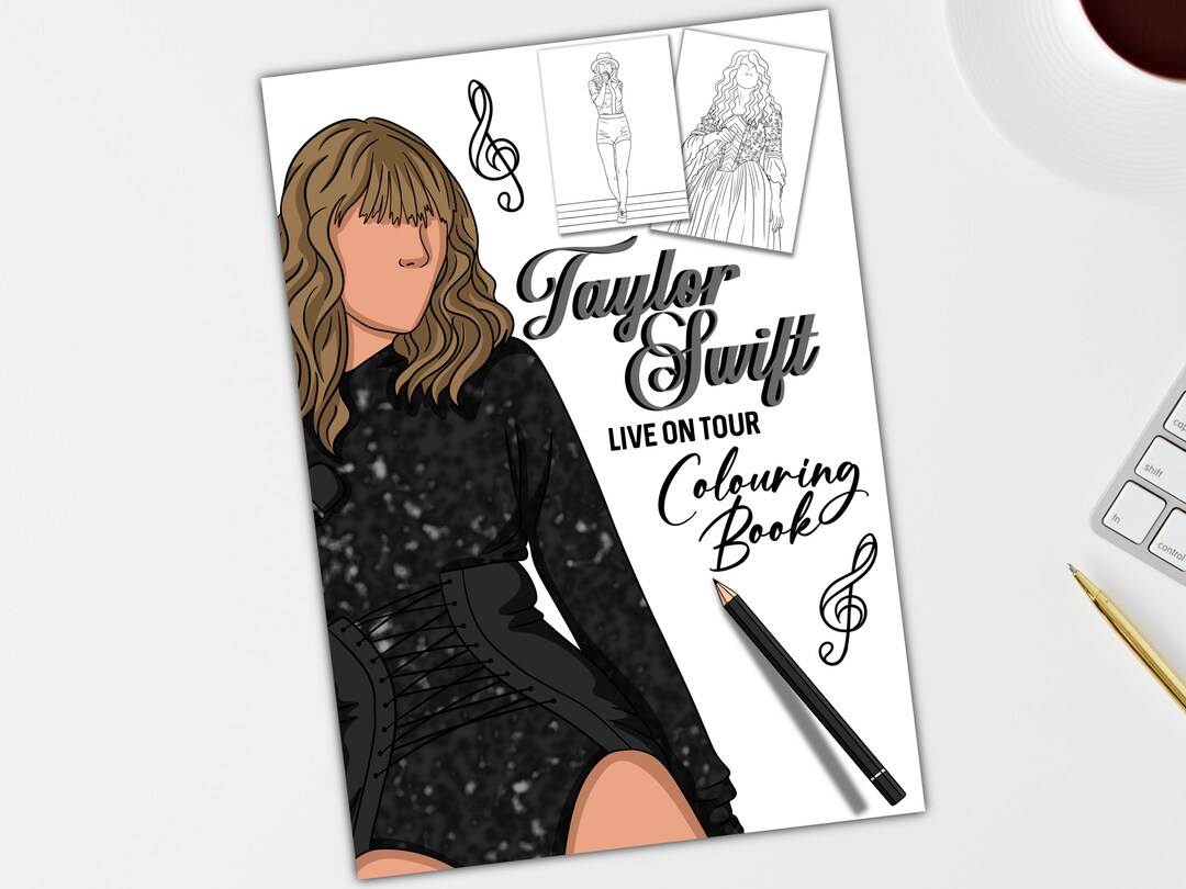 Taylor Swift Digital Colouring Book Faceless Art Digital Download ...
