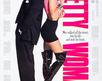 movie posters alternative Pretty Woman (1990) poster Retro Cinema Style Movie Poster Museum Quality Paper Hi-Res Premium Print, Movie posters