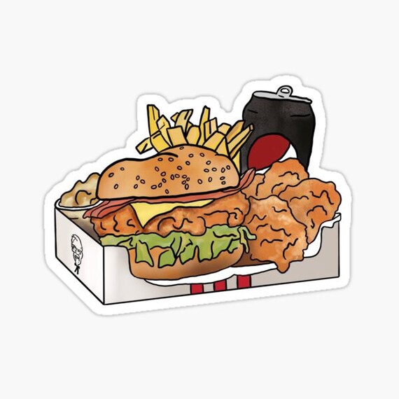 Zinger Box KFC Sticker Vinyl Sticker Decal Aussie Funny Meme Etsy