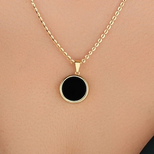 Black Onyx Necklace, Danity Onyx Necklace, Silver Onyx Necklace, Onyx Jewelry, Gold Onyx Necklace, Everyday Necklace For Women