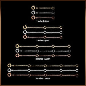Extender chain , Extender chain for necklace , bracelet , Adjustable chain necklace , Extender