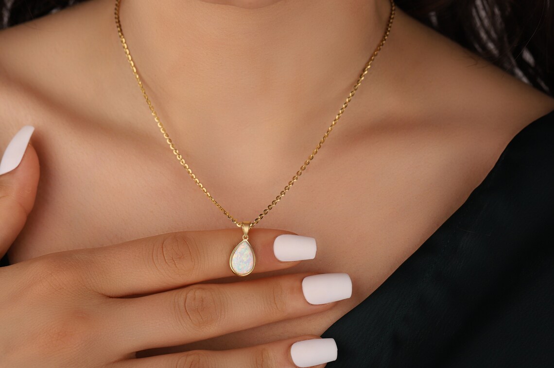 Jaipur Opal Teardrop Necklace