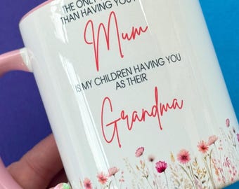 Personalised Floral Mug – Sentimental Gift for Mum, Grandma