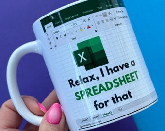 Funny Spreadsheet Mug – Excel Lover, Office Humour Gift