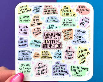 Teaching Assistant Affirmation Coaster - Gift for TA