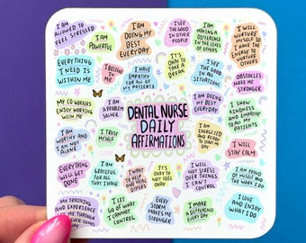 Dental  Nurse Affirmation Coaster – Gift for Dental Nurse
