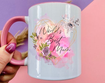 Personalised Floral Mug – Mother's Day Gift, Mug for Mum