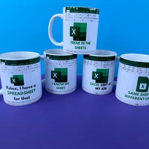 Freak in the Sheets Mug – Funny Excel Mug - Office Humour Gift - Spreadsheet Lover Gift - Accountant Coffee Cup - Data Analyst Nerdy Mug Bild 4