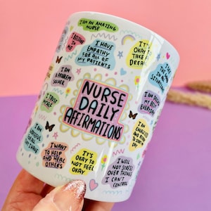 Nurse Affirmation Mug - Positive Affirmation Mug - NHS Secret Santa - Motivational Mug - Positivity Mug - Wellbeing - Nurse Gift - NHS Gift