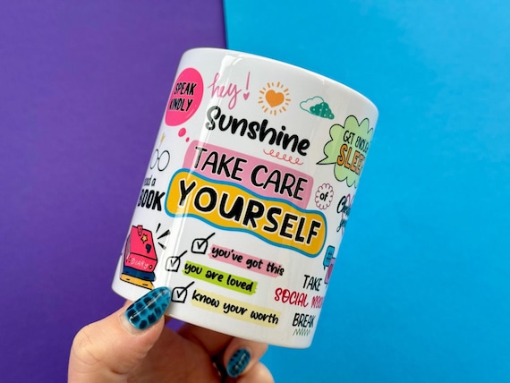 Self-Care Mug: Positive Affirmations, Mental Health Gift