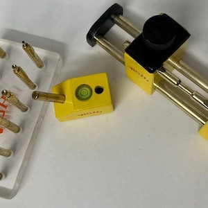 12 Brass DOP Sticks Set (2-7mm) + Transfer Jig (JTSS) + Angle DOP | Lapidary Tools for Gemstone Faceting and Lapidary