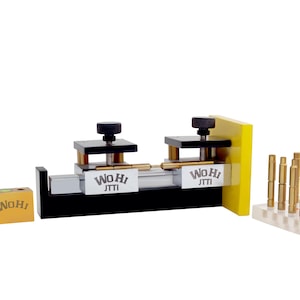 Lapidary Faceting Combo Kit | Jig Transfer with Hard Chromed Slide + 10 Brass Dopsticks (6mm) + 45 and 90 degree Angle DOP, Gemstone Cutting