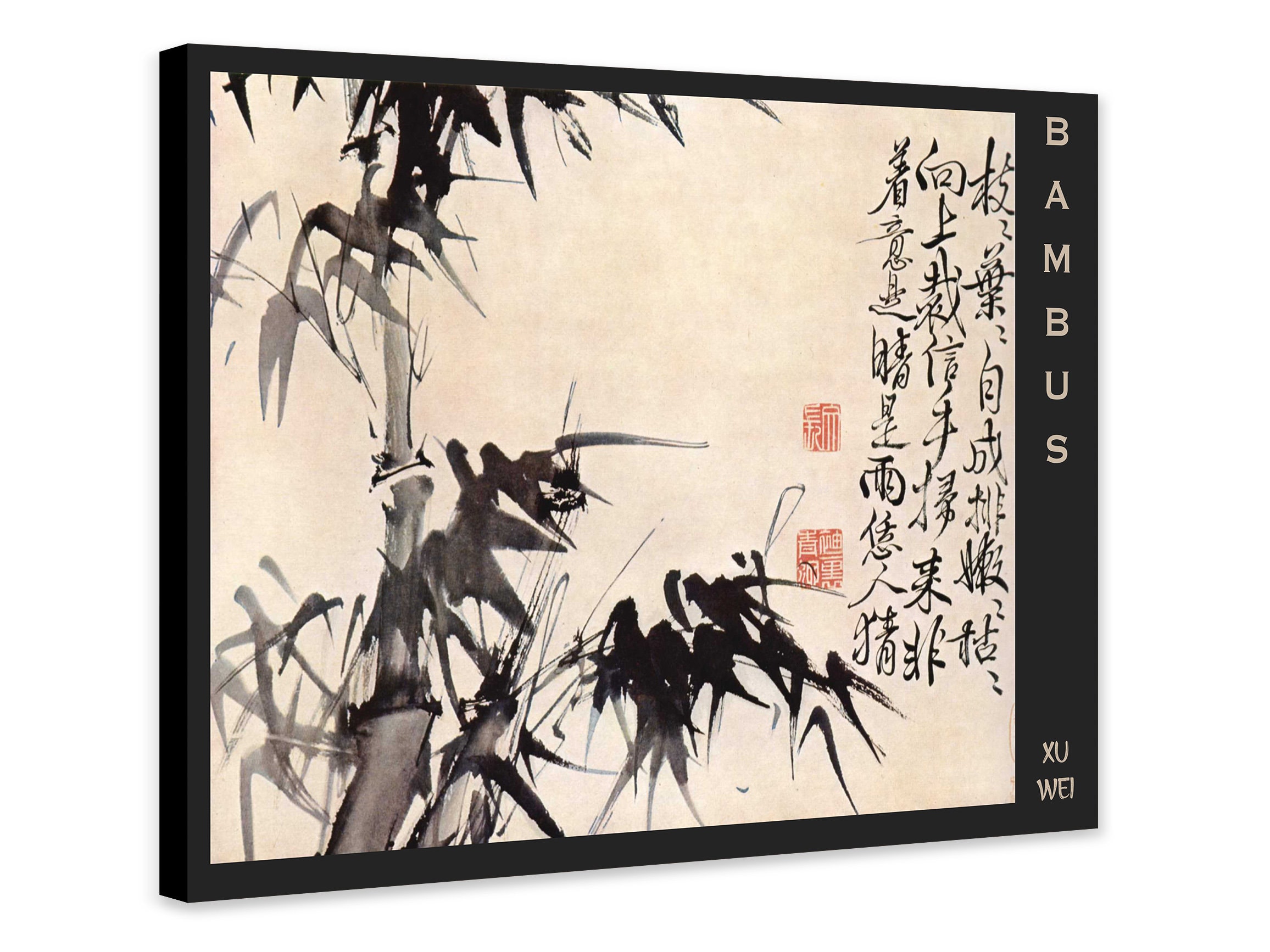 Xu Wei Bamboo Art Print – Japanese Ink Painting, Framed Canvas - Etsy