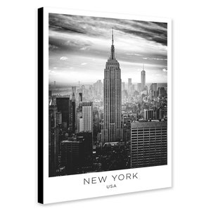 New York City - USA - Cityscape view - Wrapped Frame Canvas - Rolled Canvas - Photo/Poster Print