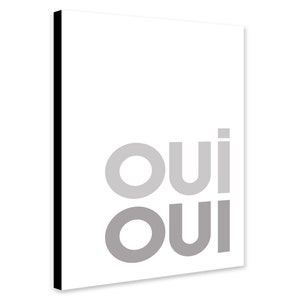 OUI OUI - Bathroom Art - Wrapped Framed Canvas - Rolled Canvas - Photo/Poster Print