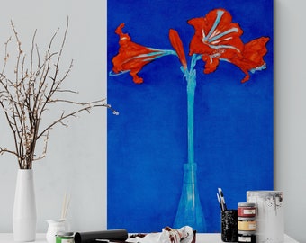 絵画 flower 花 art 花の絵 アマリリス 工芸 置物 蝶 美術品 原画 il_340x270.6149436862_ba3j.jpg