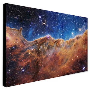 Cosmic Cliffs in the Carina Nebula from NASA’s James Webb Space Telescope - Wrapped Framed Canvas - Rolled Canvas - Photo/Poster Print