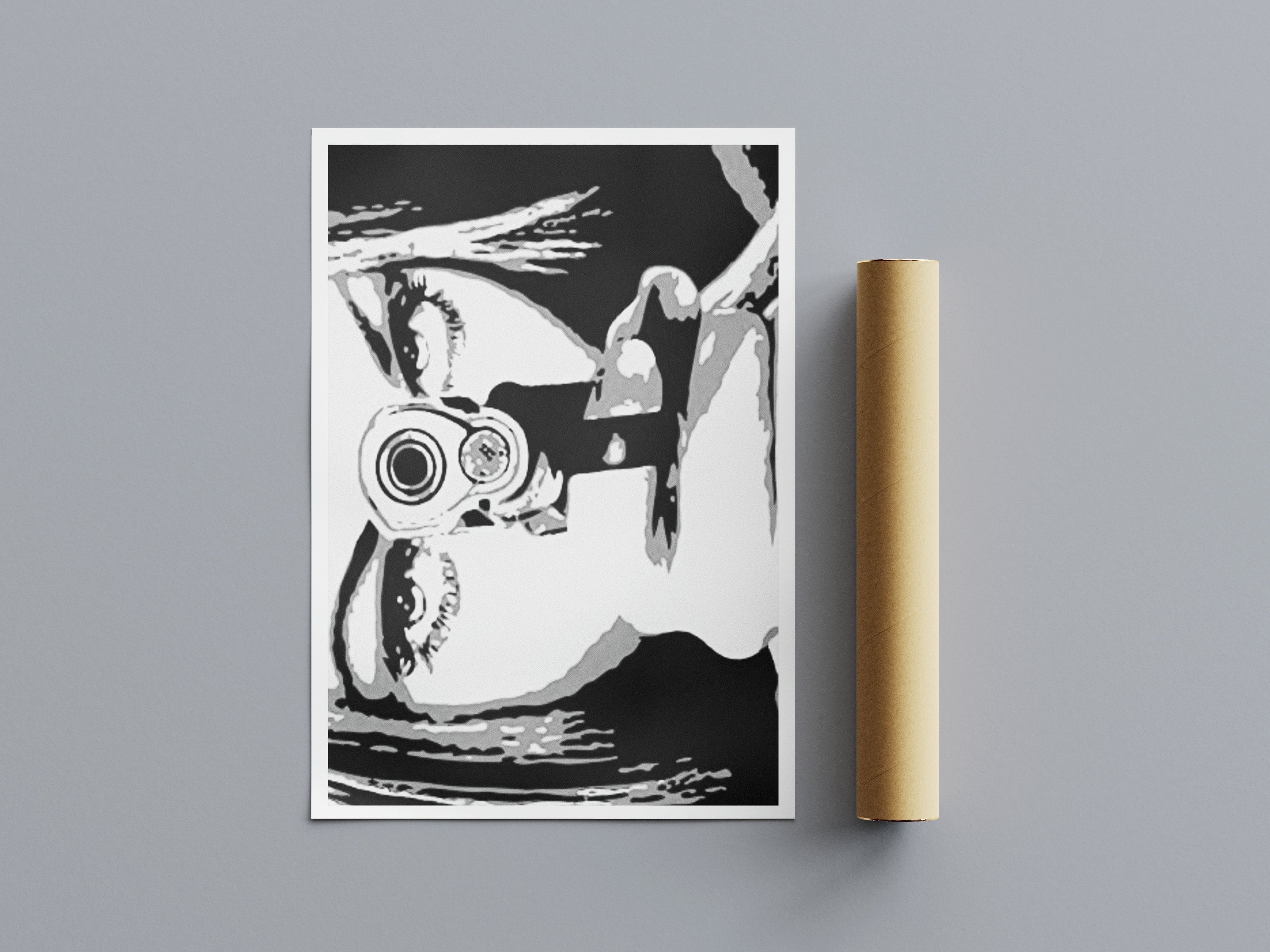 プリント 8x10銃を持つ女性のアートワーク Woman With Gun Canvas Print – Wrapped Framed or Rolled Print - Etsy