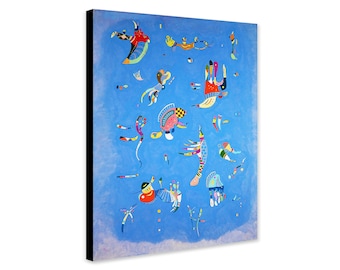 Kandinsky Sky Blue Abstract Art – Framed Canvas or Print