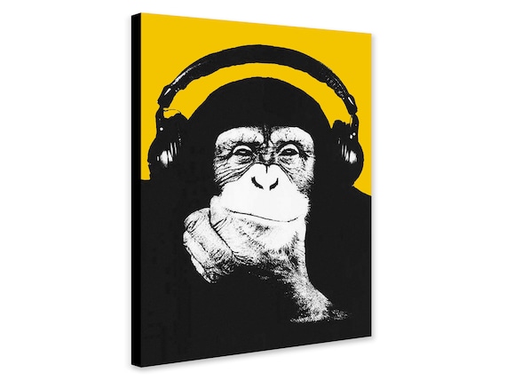 バンクシー　チンパンジー バンクシー Banksy 猿 Monkey チンパンジー Laugh Now 黒