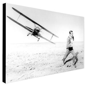 North by Northwest - Cary Grant Airplane Chase - Movie Wall Art - Wrapped Framed Canvas - Rolled Canvas - Photo/Poster Print