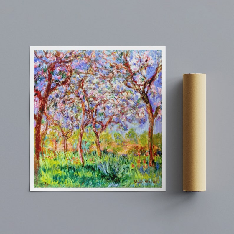 Monet Spring in Giverny Print – Framed Canvas, Rolled Canvas, Photo - Etsy