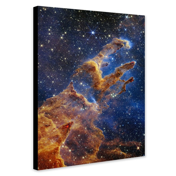 Pillars Of Creation - Télescope spatial James Webb de la NASA - Toile tendue avec cadre - Toile roulée - Impression photo/poster