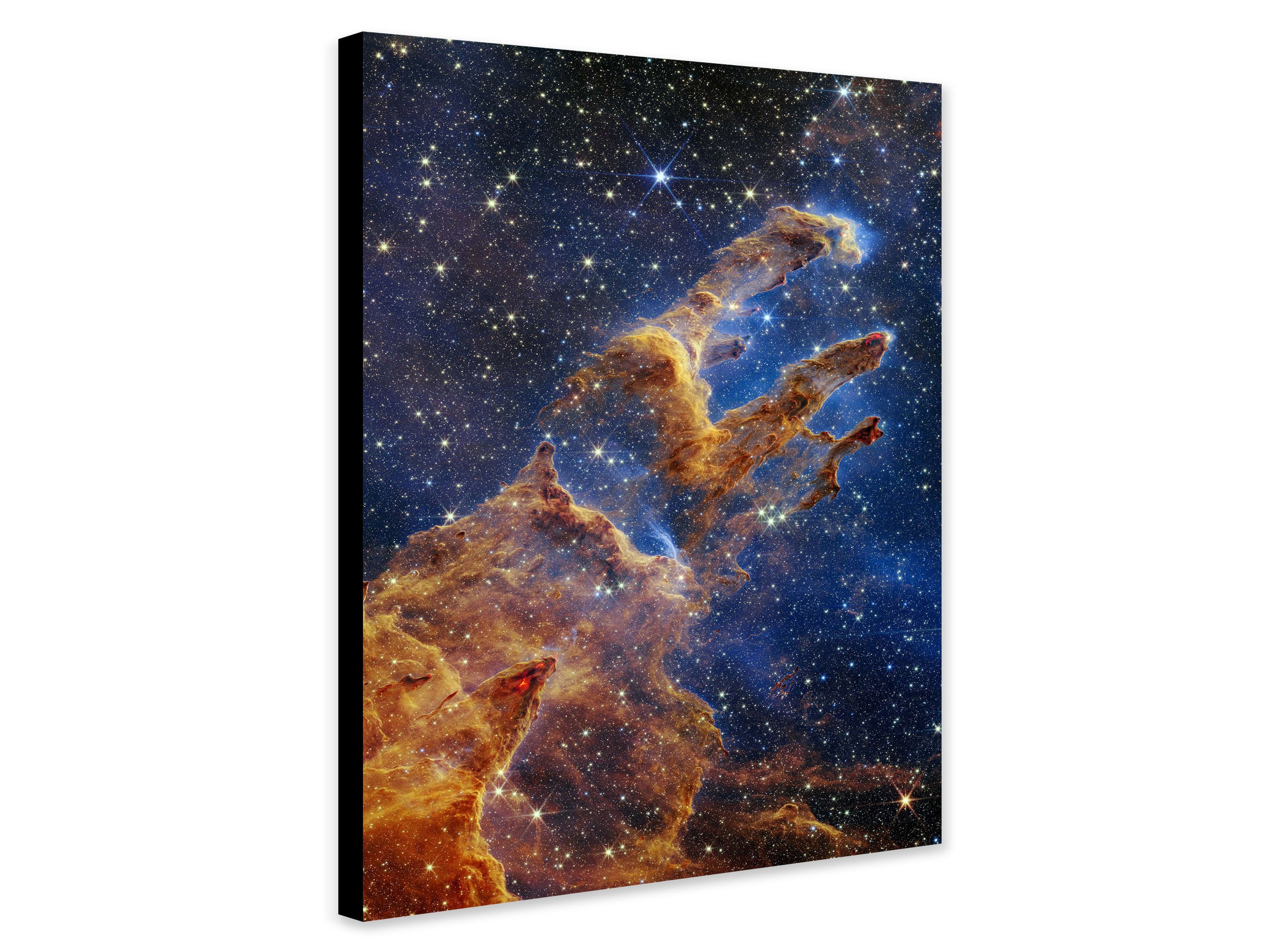Pillars Of Creation - NASA’s James Webb Space Telescope - Wrapped Framed Canvas - Rolled Canvas - Photo/Poster Print