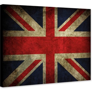 Union Jack - United Kingdom - Wrapped Frame Canvas - Rolled Canvas - Photo/Poster Print