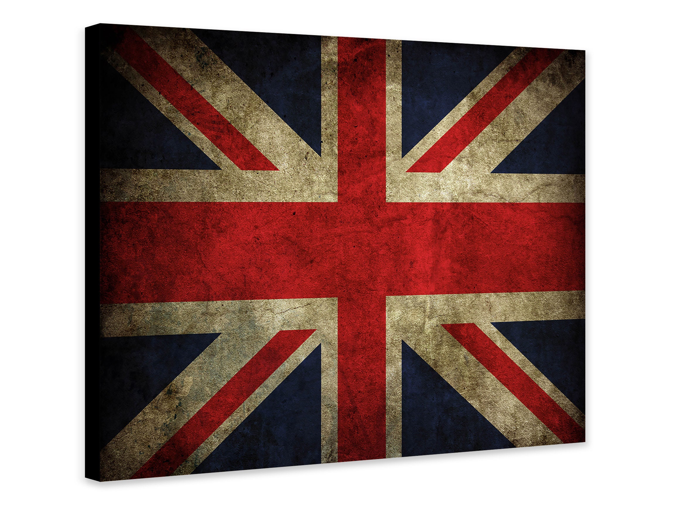 Union Jack - United Kingdom - Wrapped Frame Canvas - Rolled Canvas - Photo/Poster Print