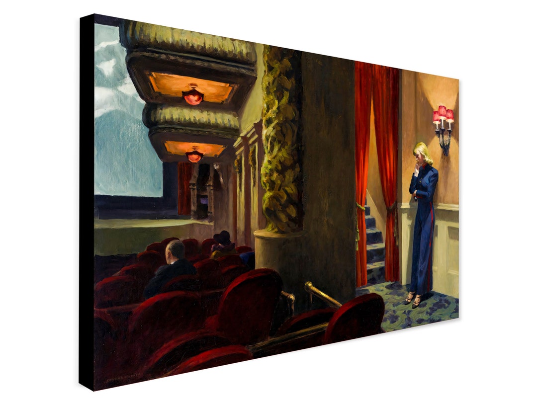 Tableau Toile Vintage 'New York 1939' Par Edward Hopper - Impression Sur Toile Encadrée, Neuf, Décoration Murale