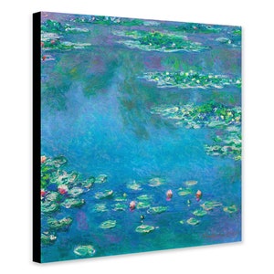 Seerosen von Claude Monet (1919) - Gewickelte gerahmte Leinwand - Foto/Posterdruck