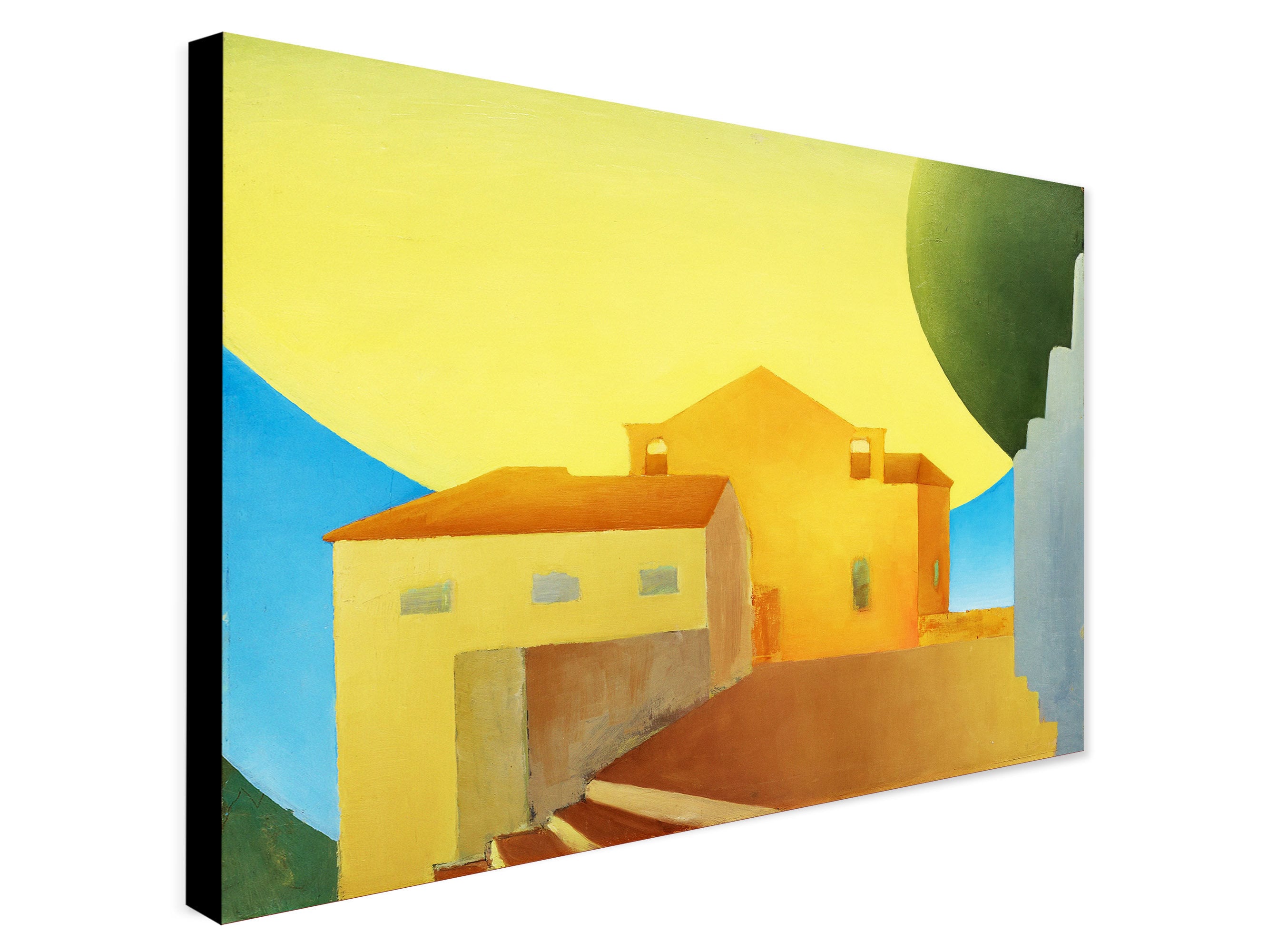 Art Deco Landscape Print by Torsten Jovinge – Framed Canvas or