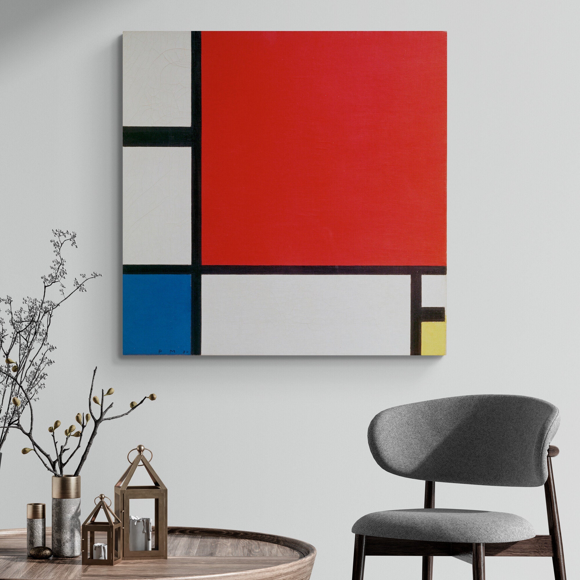 モンドリアン 「Tableau II」額付き 　高級アートプリント Tableau II, 1921-25 Art Print by Piet Mondrian | King & McGaw