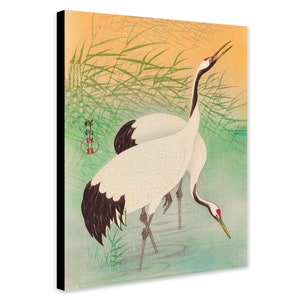 Two Cranes - Japanese Wall Art by Ohara Koson - Wrapped Framed Canvas - Rolled Canvas - Photo/Poster Print