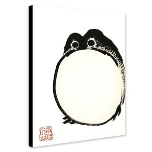 Vintage Fat Frog - Japanese Art by Matsumoto Hoji - Wrapped Framed Canvas - Rolled Canvas - Photo/Poster Print