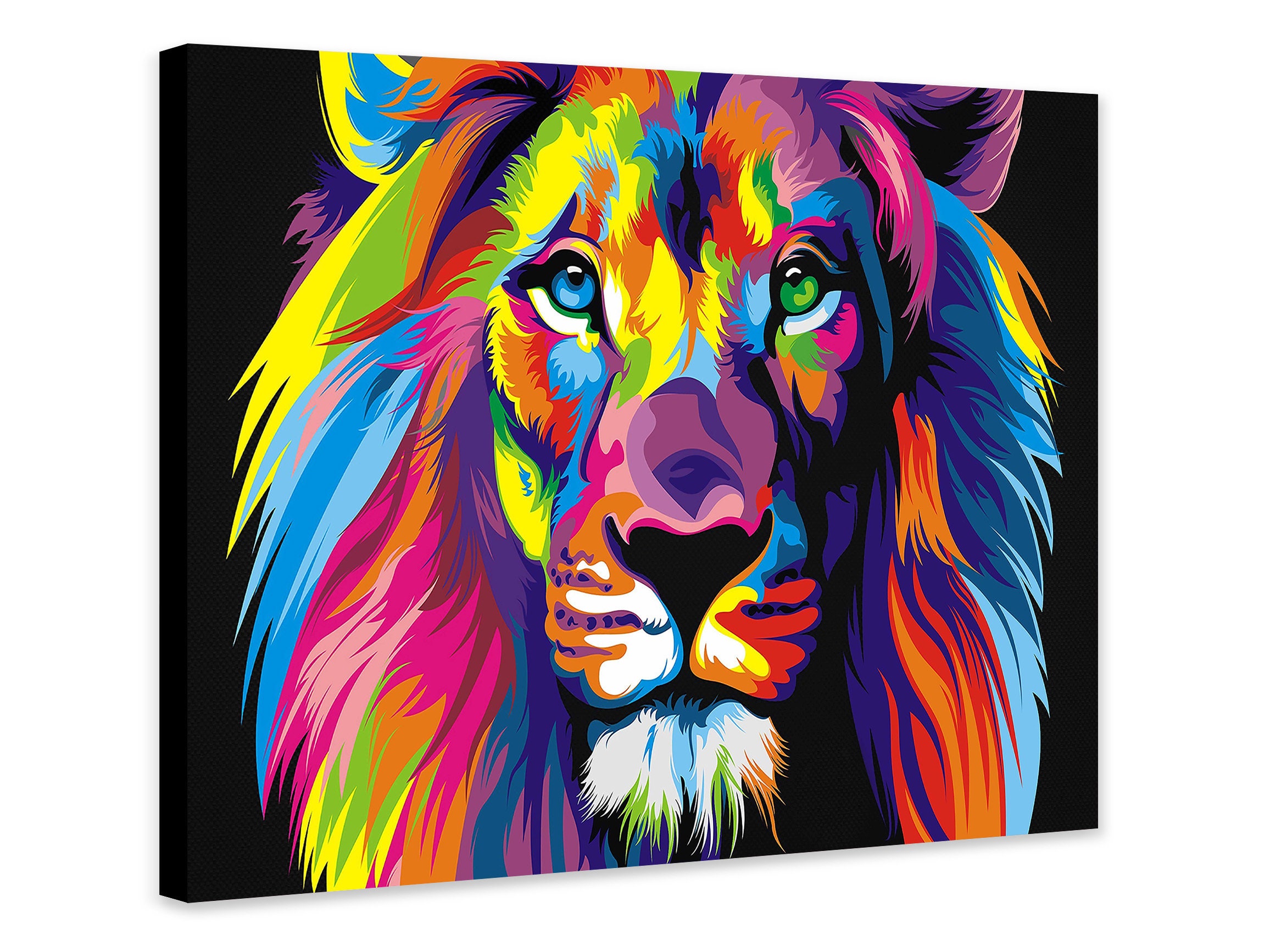 LION ANIMALS ABSTRACT MODERN DESIGN CANVAS WALL ART PICTURE LARGE AB18 X MATAGA 