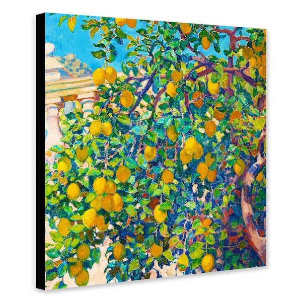 Lemon Tree Wall Art by Theo van Rysselberghe - Wrapped Framed Canvas - Rolled Canvas - Photo/Poster Print