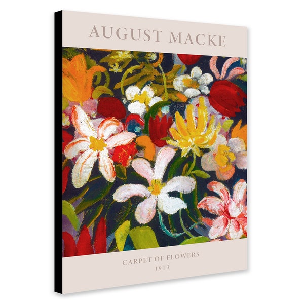 Tapis de fleurs d'August Macke (1913) art floral - cadre sur toile tendue - toile roulée - impression photo/poster