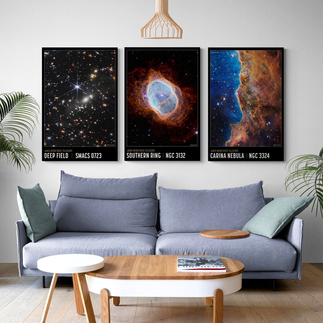 James Webb Telescope Nebula Print Set – Deep Field, Carina, Southern ...