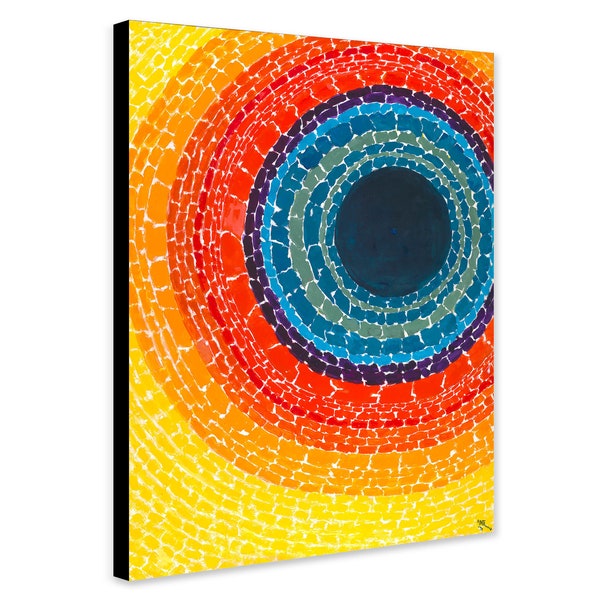 The Eclipse Abstract Wall Art by Alma Thomas 1970 - Wrapped Framed Canvas - Rolled Canvas - Photo/Poster Print