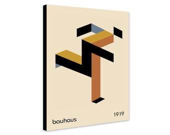 Bauhaus Running Man - Wrapped Frame Canvas - Rolled Canvas - Photo/Poster Print