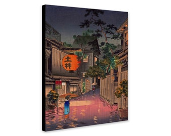 Ushigome Kagurazaka by Tsuchiya Koitsu (1939) - Japanese Wall Art - Wrapped Framed Canvas - Rolled Canvas - Photo/Poster Print