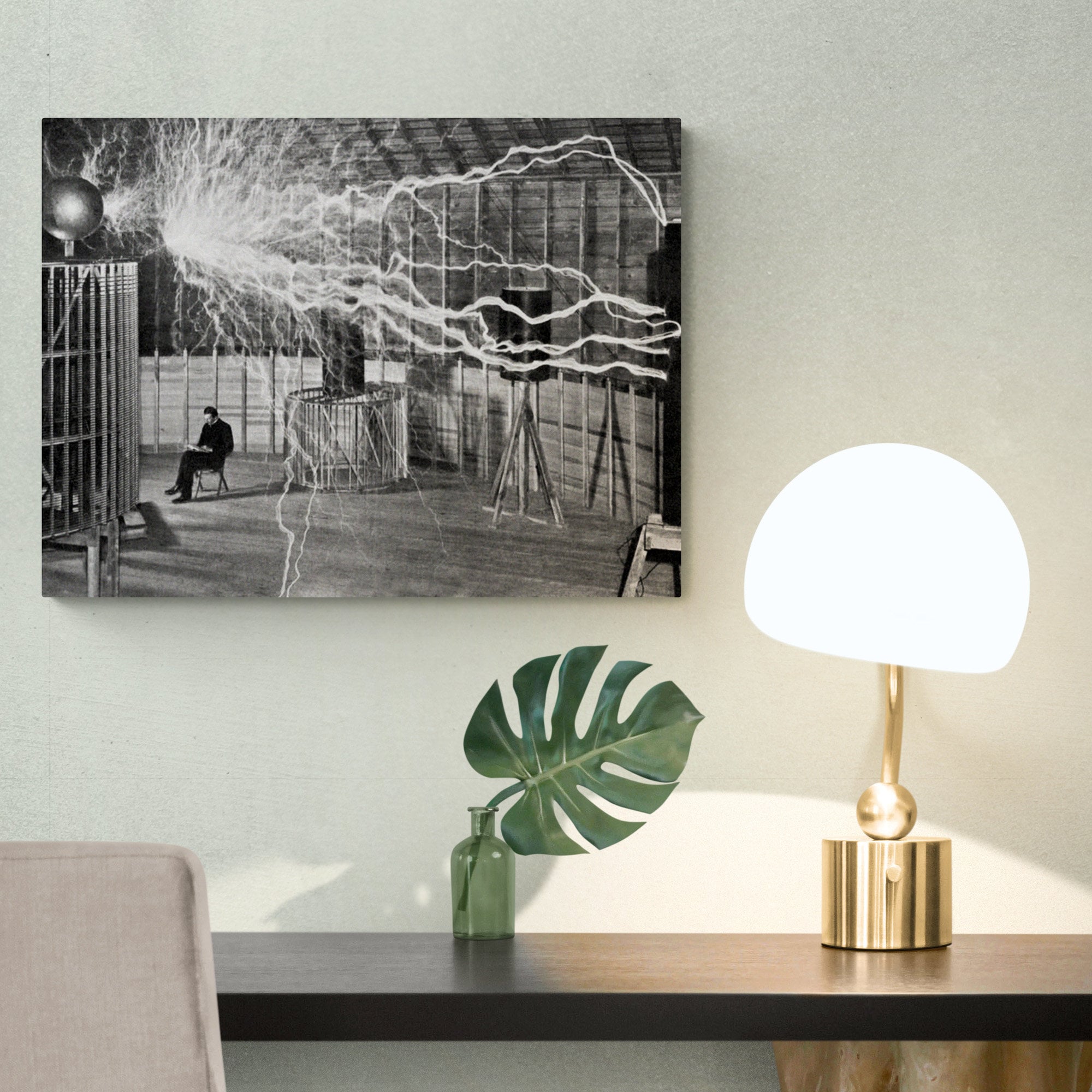 ニコラ・テスラ - ファラデーケージ - ラップフレームキャンバス