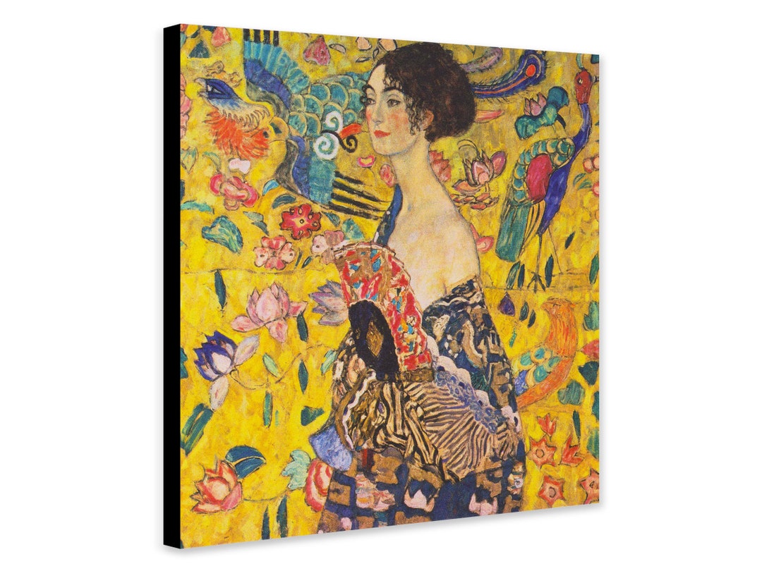 Lady With Fan by Gustav Klimt (1918) - Abstract Art - Wrapped Framed ...