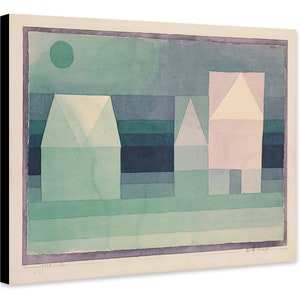 Three Houses by Paul Klee (1922) - Abstract Art - Wrapped Framed Canvas - Rolled Canvas - Photo/Poster Print