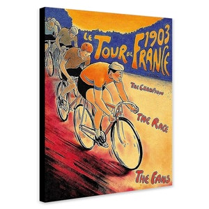 Tour De France - Vintage Bicycle Wall Art 1903 - Wrapped Frame Canvas - Rolled Canvas - Photo/Poster Print