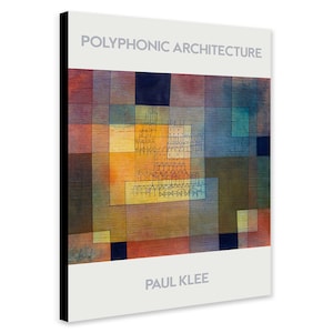 Polyphonic Architecture by Paul Klee (1930) Abstract Art - Wrapped Frame Canvas - Rolled Canvas - Photo/Poster Print