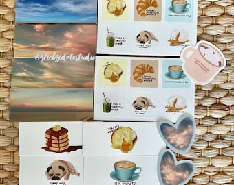 Selfcare Pack for Paper Lover, Stickers, Mini Cards, Selfcare reward Stickers